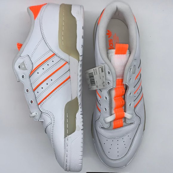 NEW Adidas Rivalry Low White Orange